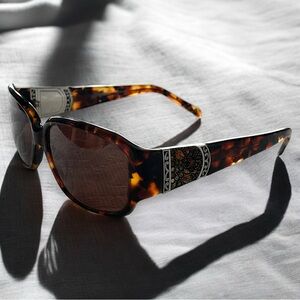 Brighton Crystal Voyage Brown Tortoise Shell Rectangular Sunglasses